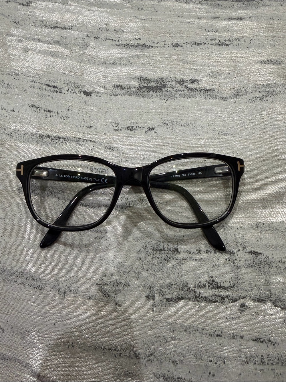 Tom Ford Women's Optical Glasses Black with Gold Accents